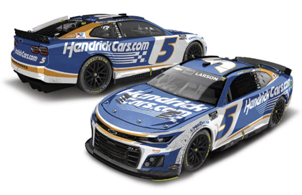 2024 Kyle Larson NASCAR Diecast 5 HendrickCars Hendrick Cars Brickyard Indy Win Raced Version 1:64 CWC Lionel Action ARC Diecast Chassis 98